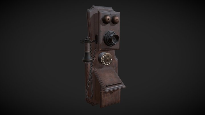 Old Dial Telephone 3D Model