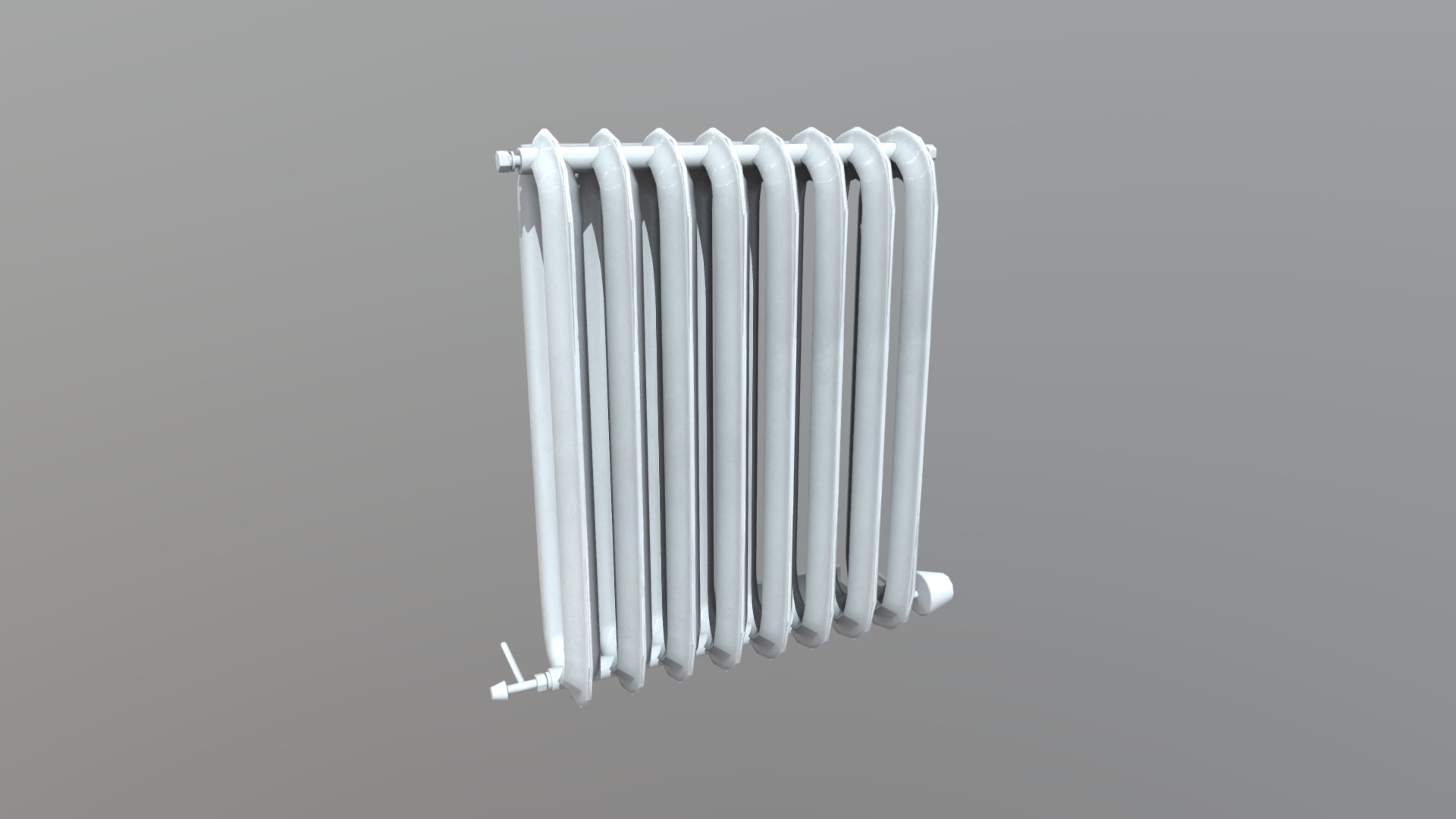 3D model Radiator - This is a 3D model of the Radiator. The 3D model is about a white toothbrush on a grey background.