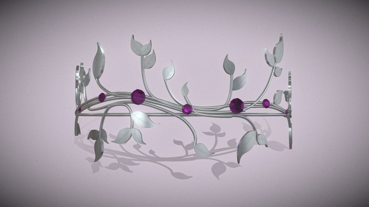 Tiara "Amethyst Bloom" 3D Model