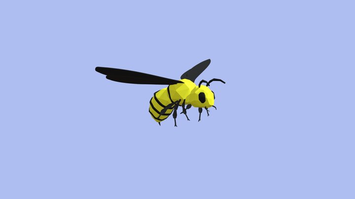 Lowpoly bee 3D Model