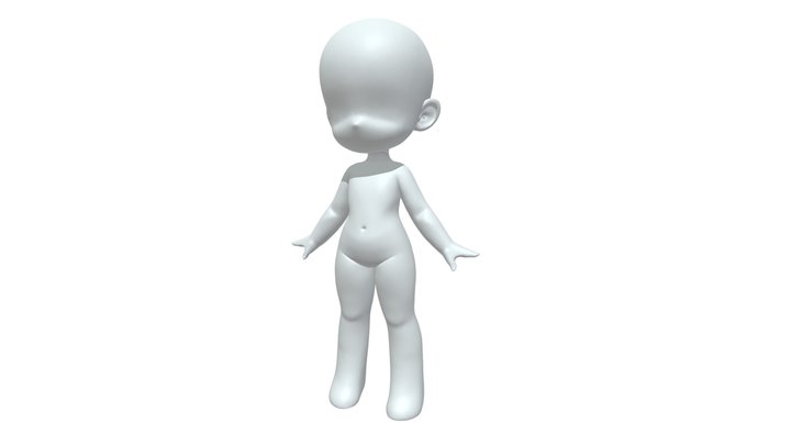 Chibi Base Body 3D Model