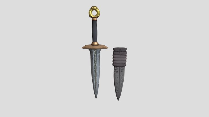 Game ready Viking Dagger 3D Model