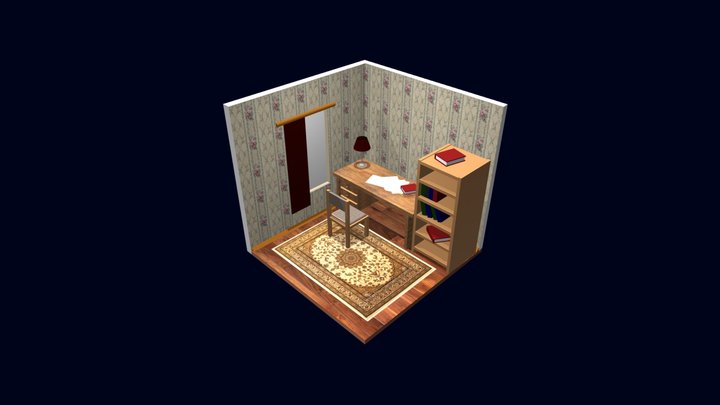 Retro room 3D Model