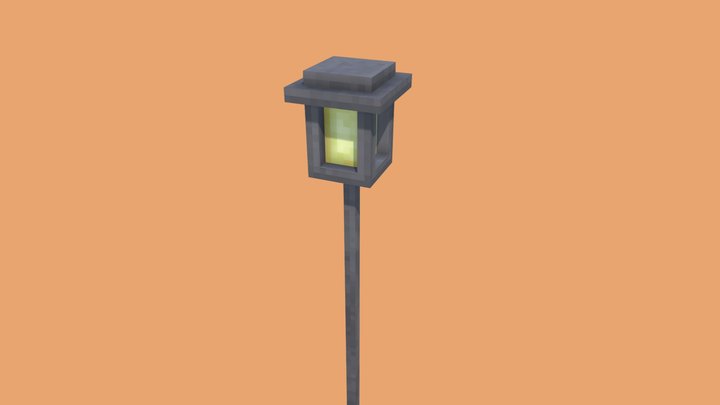 Minecraft Lamp Post 3D Model