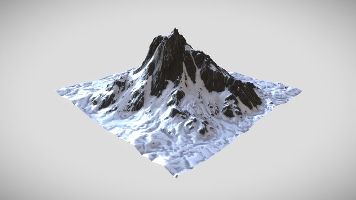 Snowy Mountain V3 3D Model