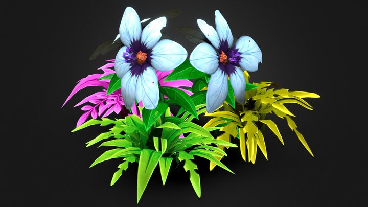 JARDÍN LOW POLY 3D Model