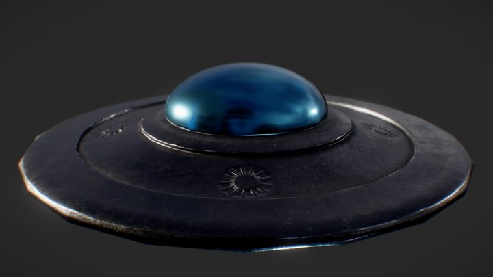 Low Poly UFO 3D Model
