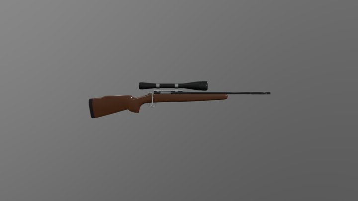 rifle with optica 3D Model