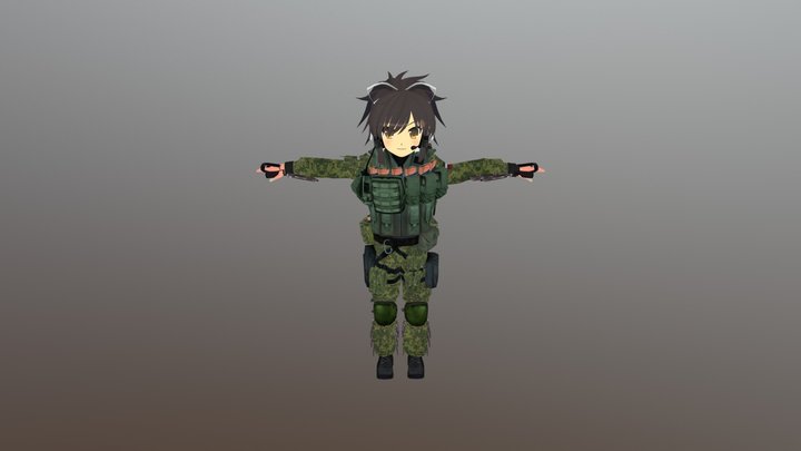 ВС РФ аниме для VRCHAT – Free 3D Model STL