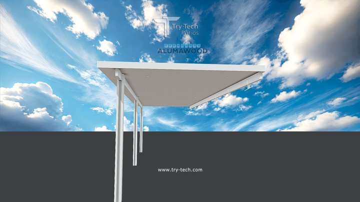 14' x 44' Insulated Cover with Rooftop Risers 3D Model