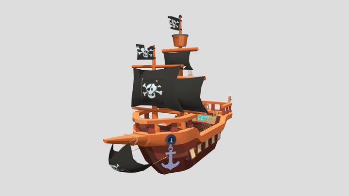 tz-pirate-ship 3D Model
