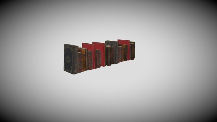 Book Row 3D Model