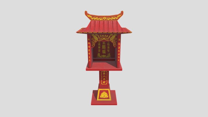 Buddhist Altar chinese 3D Model