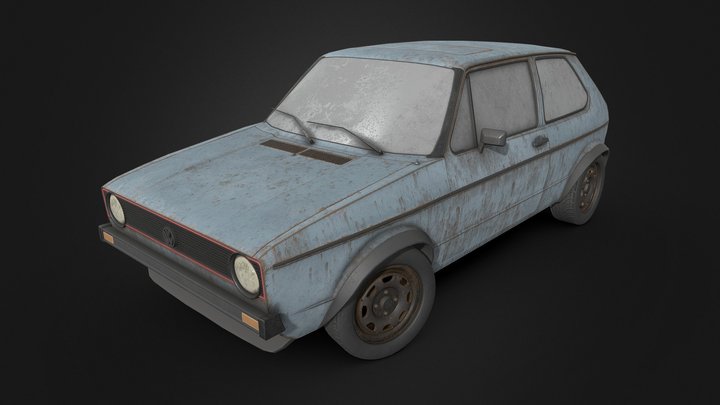University Project - Ol' Rusty (MK1 Golf GTI) 3D Model