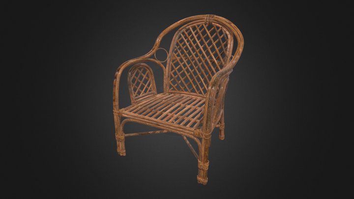 Wickerchair_wood 3D Model