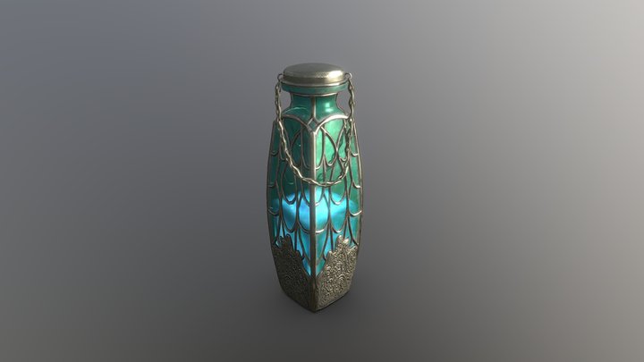 Low poly potion vial (for an art test) 3D Model