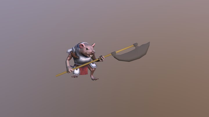 Rat Soldier - Walk 3D Model