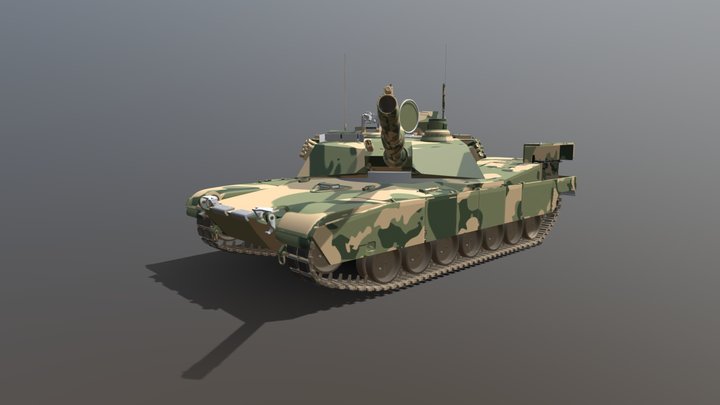 ELASTO PROXY Military Tank 3D Model