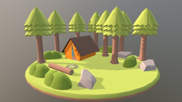 Forest Camp Final 3D Model