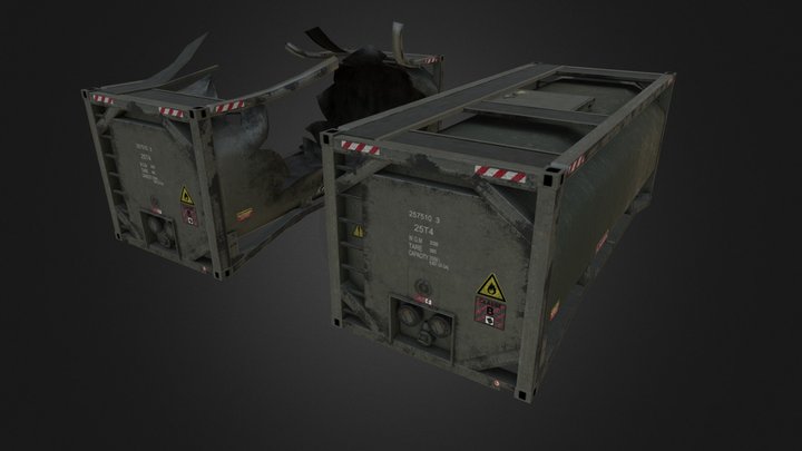 Fuel Storage Tank Container 3D Model