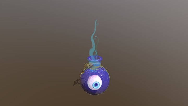 Eye in a bottle 3D Model