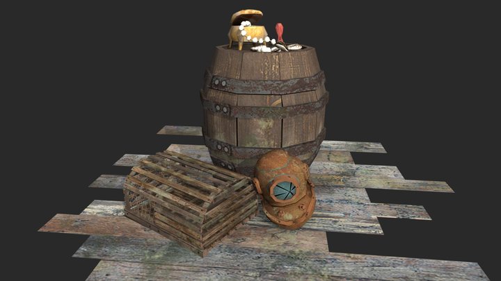 DAE 5 Finished props - By the ocean 3D Model