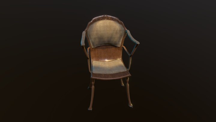 Wooden Chair 3D Model