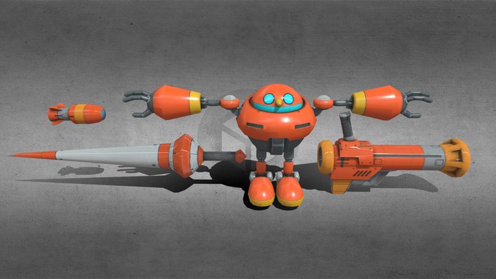 Sonic X Shadow Generations - Egg Pawn 3D Model