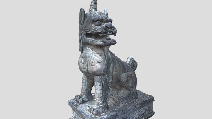 皋陶墓獬豸 石狮子 Xiezhi 3D Model