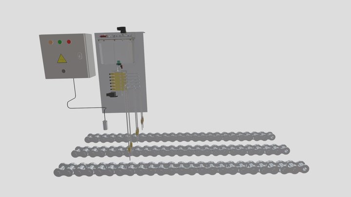 Système injection d'huile 3D Model