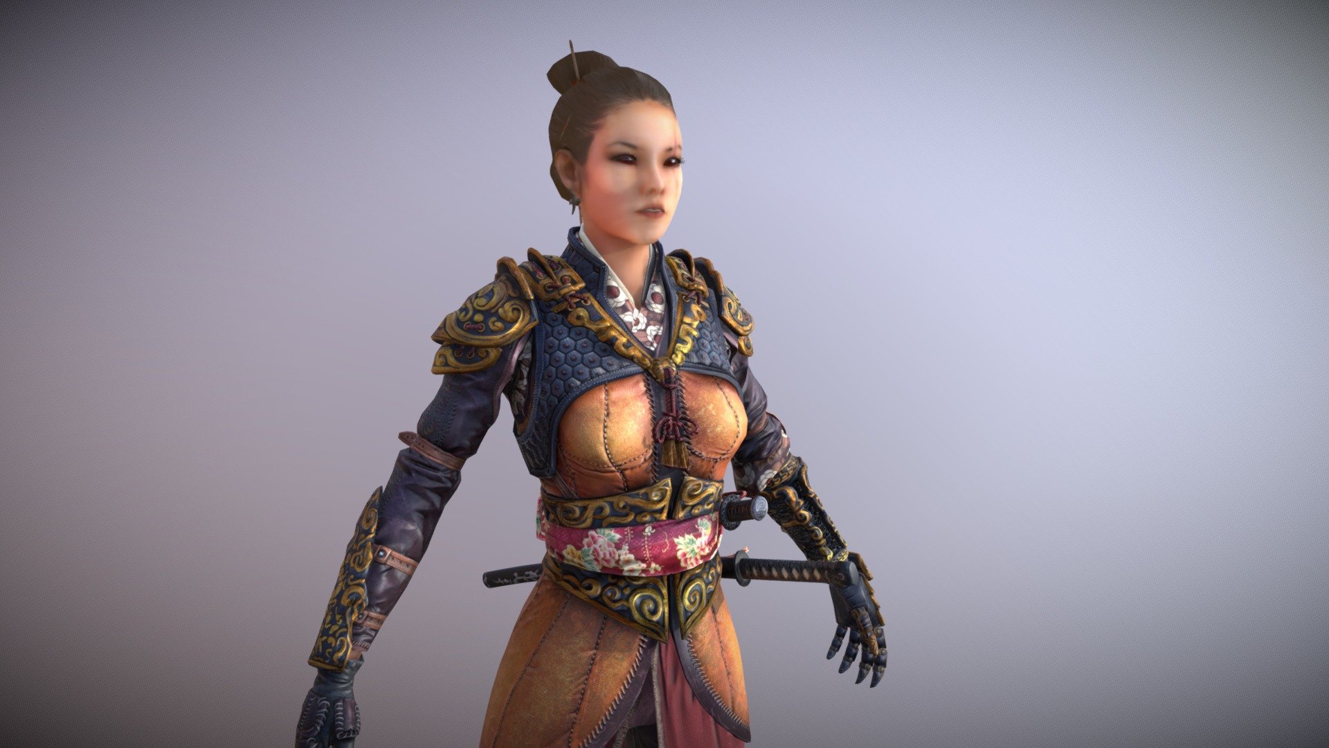 Paul Costa: Nyra game character — Sketchfab embed 3D viewer