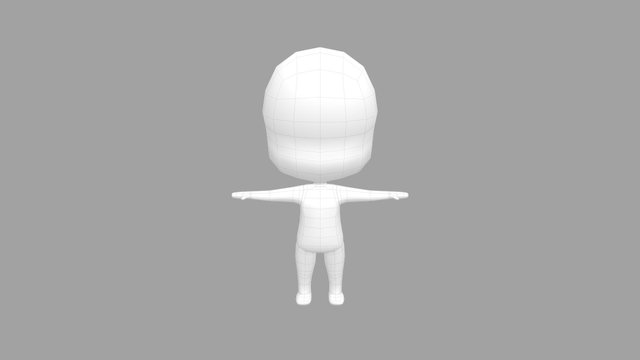 Low Poly Char Example 3D Model