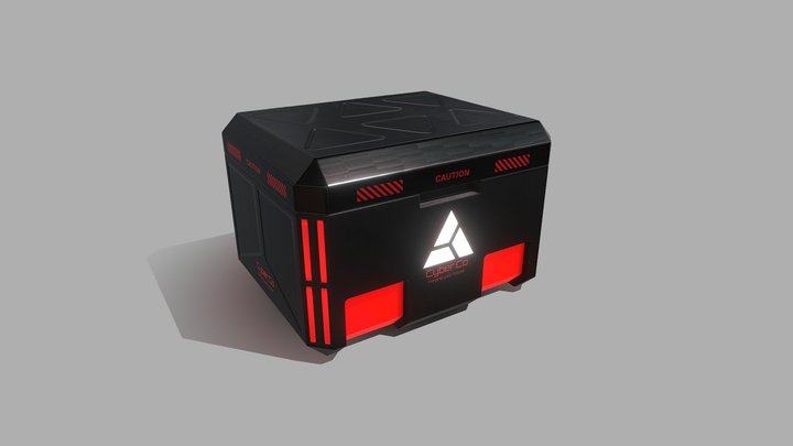 Sci-Fi Crate Prop 3D Model