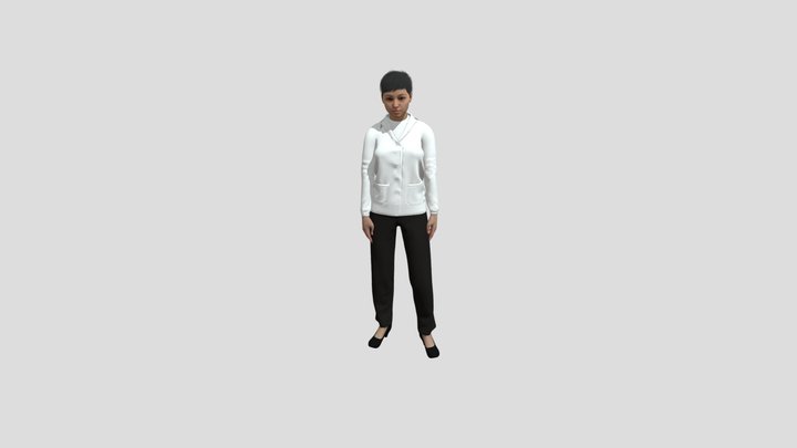 makcik Shaking Head 3D Model