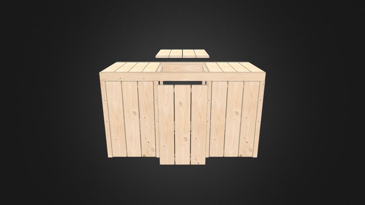 Kliko Ombouw Douglas 3 compleet deuren en kleppe 3D Model