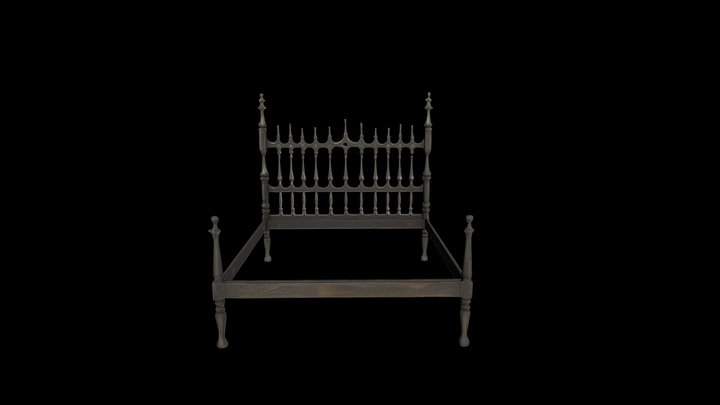 Gothic bed 3D Model