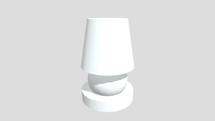 Simple Bedside Lamp 3D Model