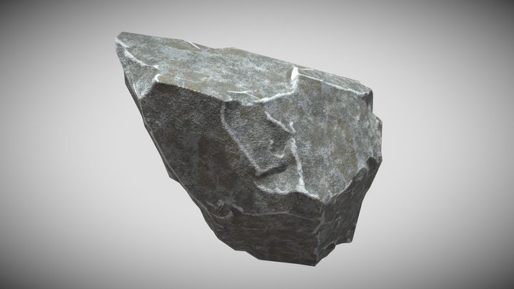 LowPoly Rock 3D Model