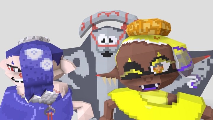 Deep cut low poly (splatoon 3) 3D Model