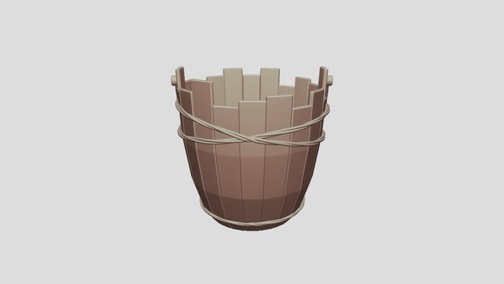 Bucket Untextured 3D Model