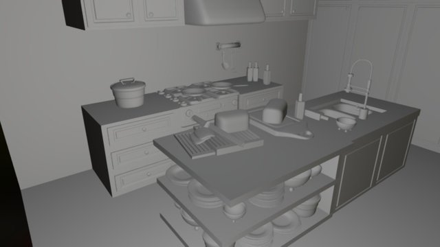 Full Kitchen with misc. 3D Model