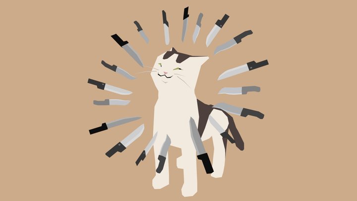 Knife cat 3D Model
