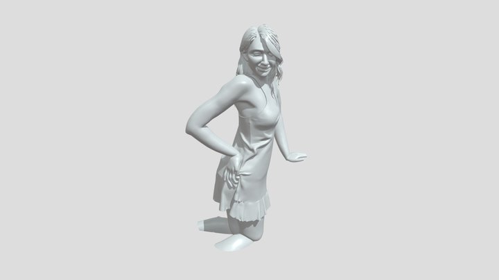 A woman in a red dress 3D Model