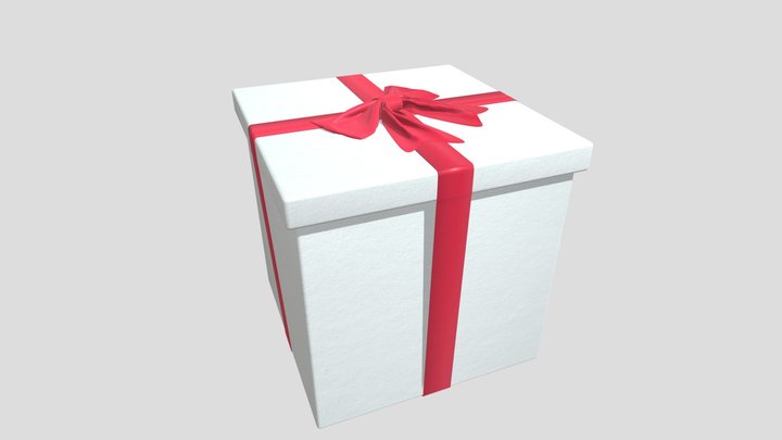Gift box with a bow 3D Model