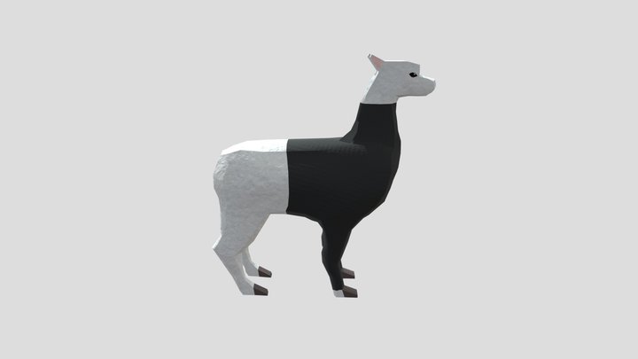 llama art critic 3D Model
