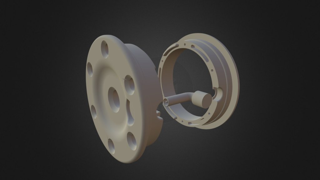 Custom Marcbot 3D Printed Wheel (Exploded)