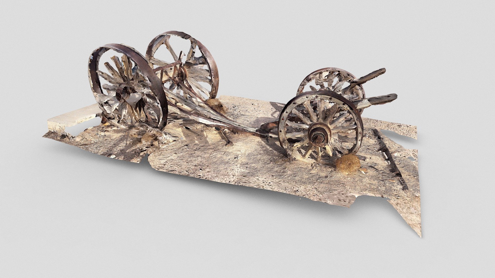 Old wooden cart in Rhyolite, NV (ghost town)
