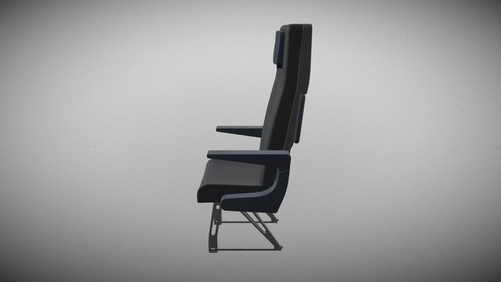 Economy Air Plane Seat 3D Model
