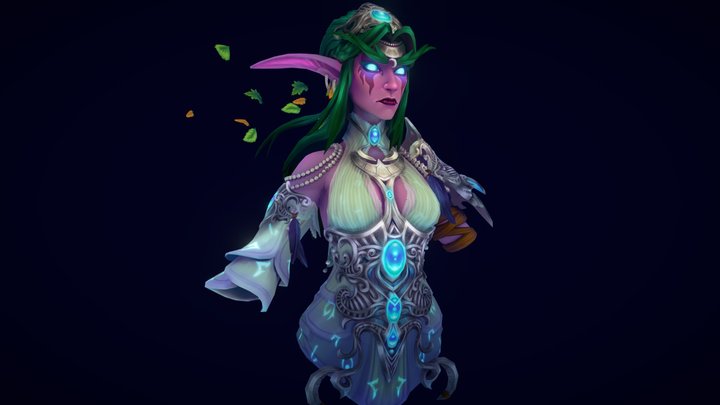 Tyrande Whisperwind: World of Warcraft Fan Art 3D Model