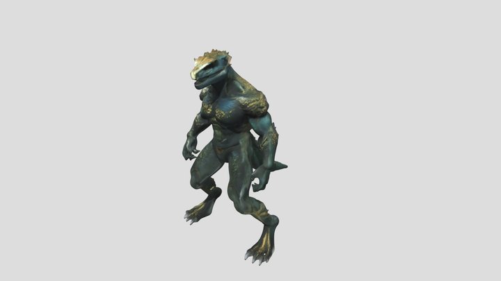 Lizard Warrior 3D Model